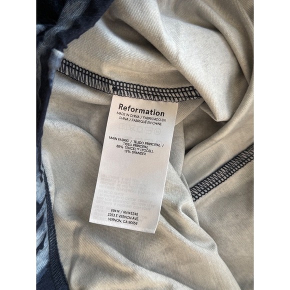 Reformation Arlo Knit Two Piece Set Midnight Rose – Size M – Strapless Top & Fl - Picture 8 of 11